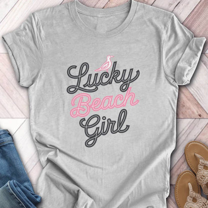 Lucky Beach Girl Seagull T-Shirt