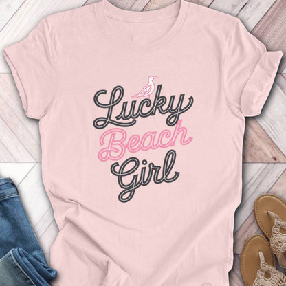 Lucky Beach Girl Seagull T-Shirt