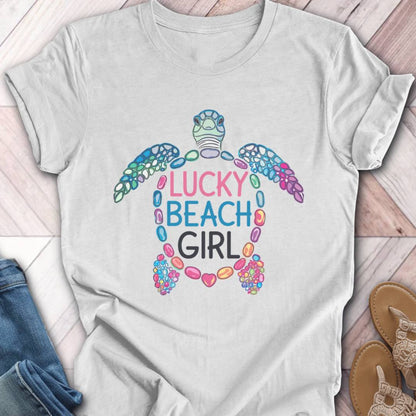 Lucky Beach Girl Turtle T-Shirt