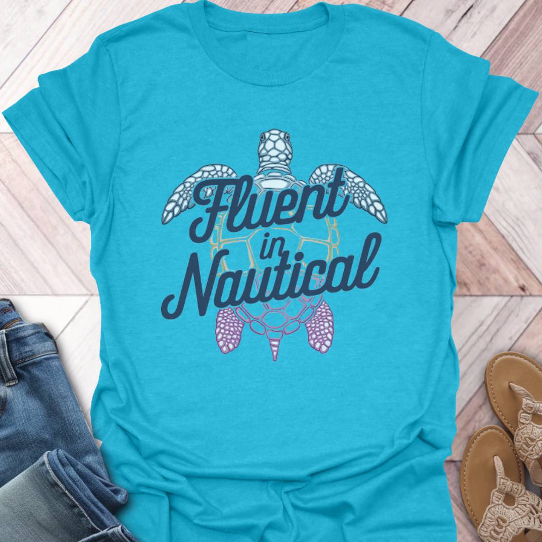 Nautical Fluent Turtle T-Shirt