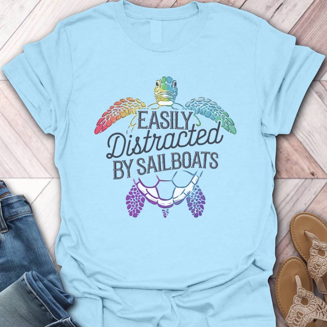 Sailing Distraction Turtle T-Shirt