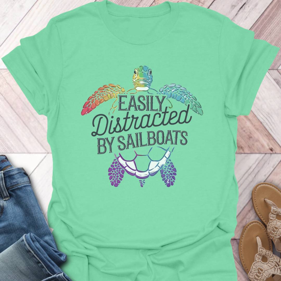 Sailing Distraction Turtle T-Shirt