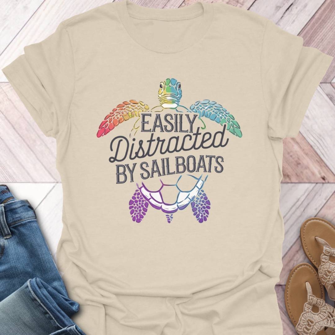 Sailing Distraction Turtle T-Shirt