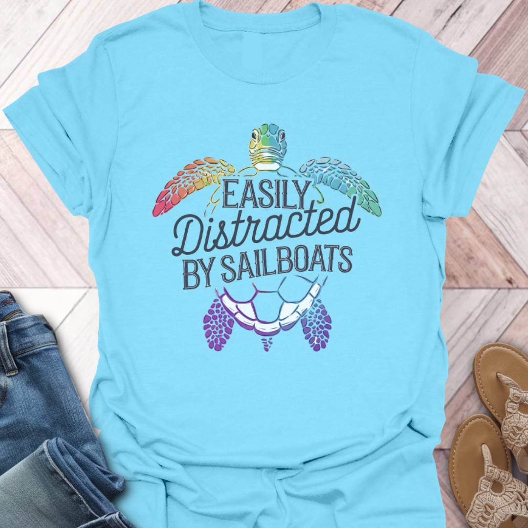 Sailing Distraction Turtle T-Shirt