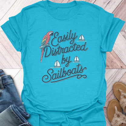 Sailing Distraction Parrot T-Shirt