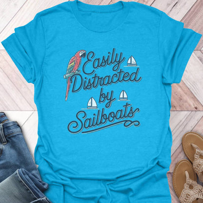 Sailing Distraction Parrot T-Shirt
