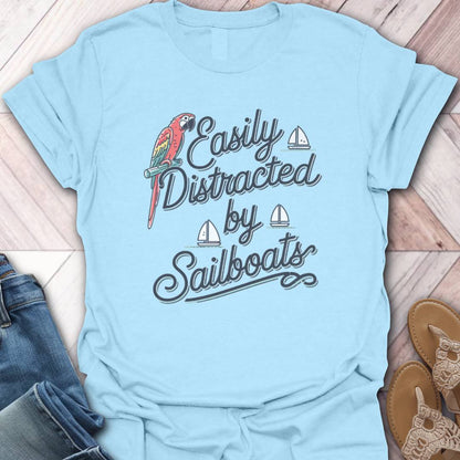 Sailing Distraction Parrot T-Shirt
