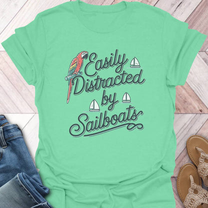 Sailing Distraction Parrot T-Shirt
