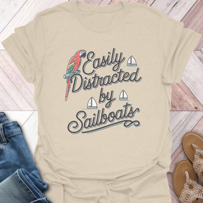Sailing Distraction Parrot T-Shirt
