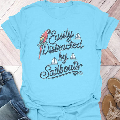Sailing Distraction Parrot T-Shirt