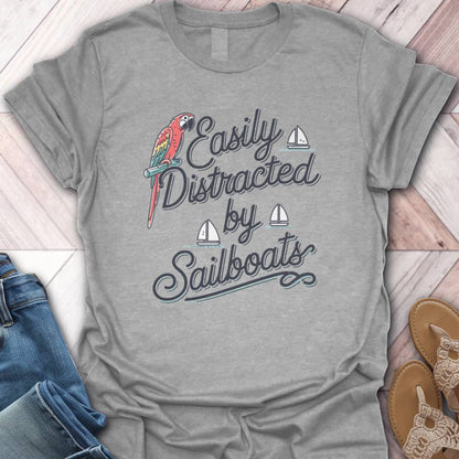 Sailing Distraction Parrot T-Shirt