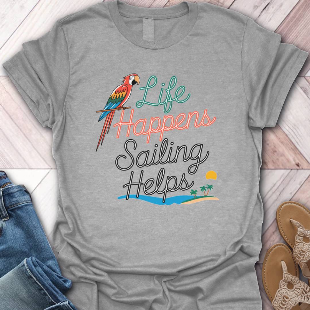 Sailing Helps Parrot T-Shirt