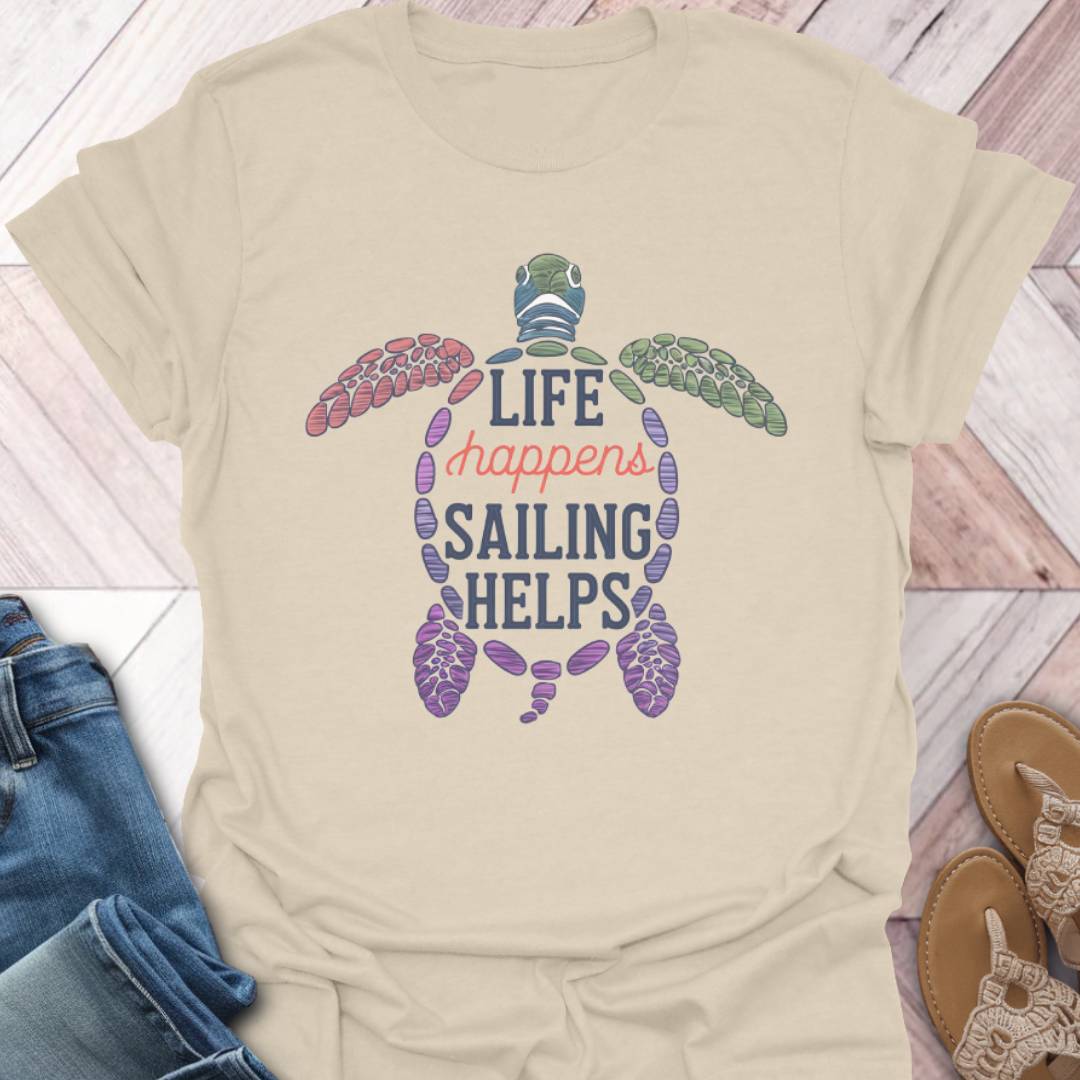 Sailing Helps Turtle T-Shirt