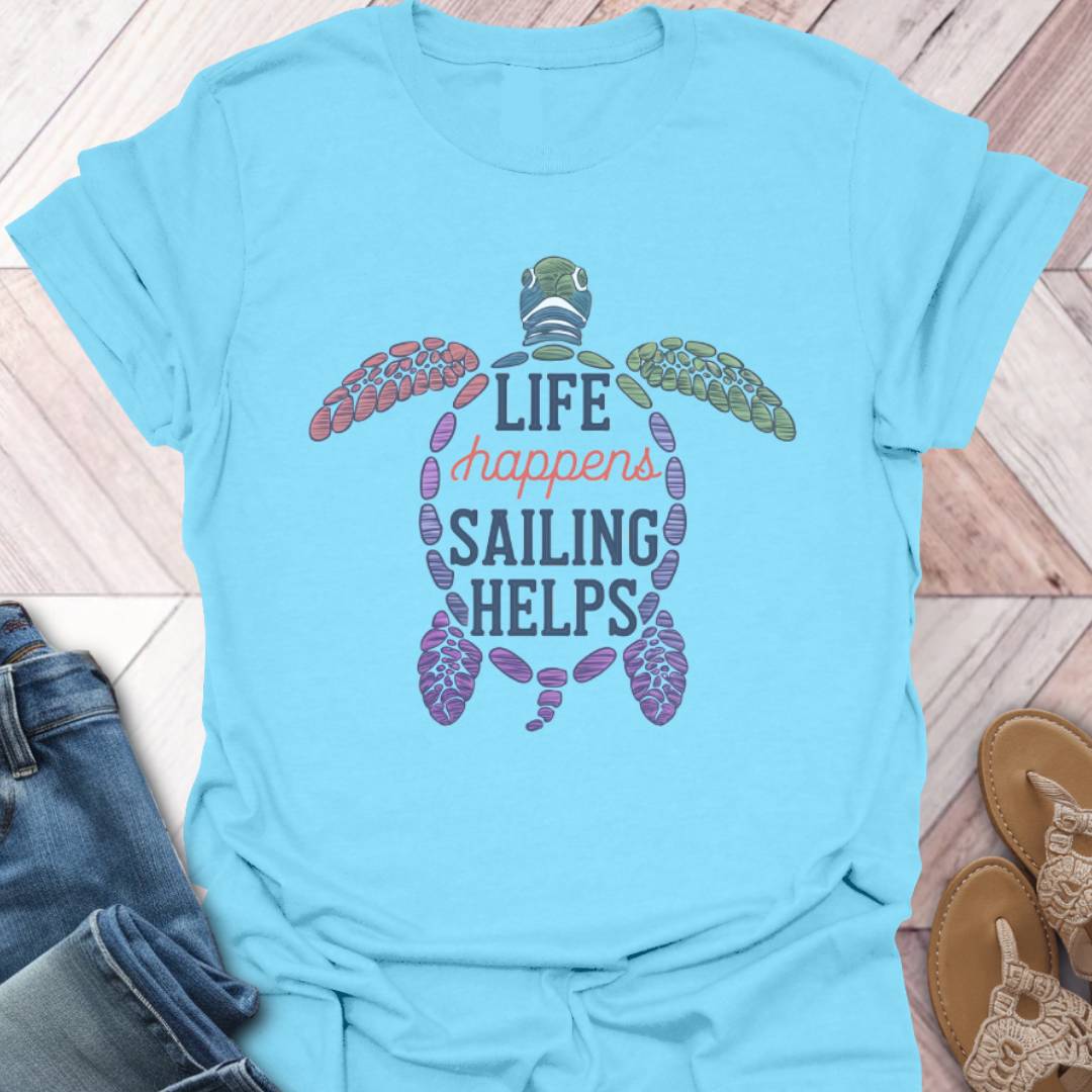Sailing Helps Turtle T-Shirt