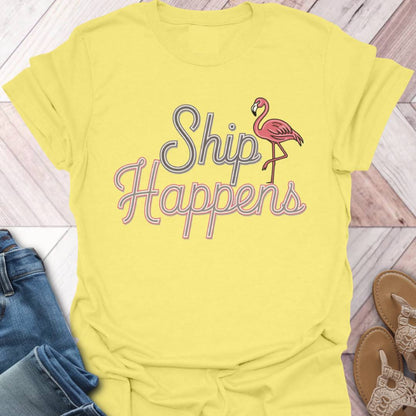 Ship Happens Flamingo T-Shirt