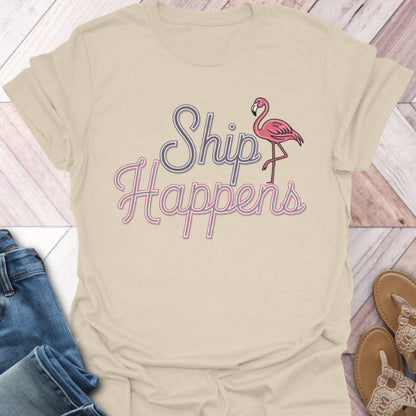 Ship Happens Flamingo T-Shirt