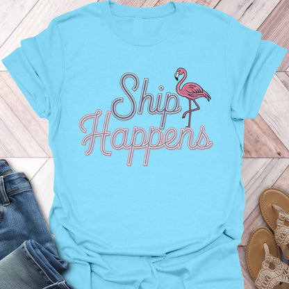 Ship Happens Flamingo T-Shirt