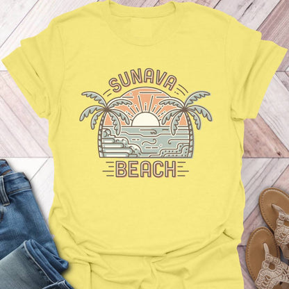 Sunava Beach Sunrise T-Shirt
