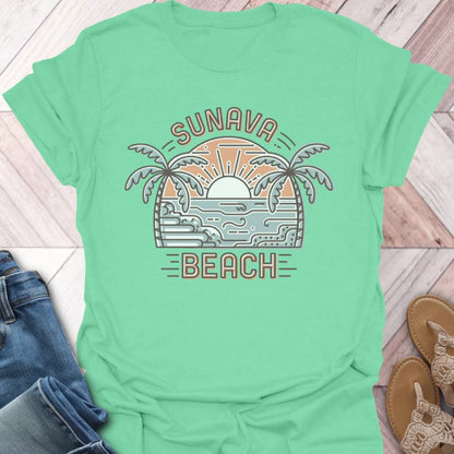 Sunava Beach Sunrise T-Shirt