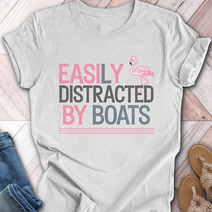 Boat Distraction Flamingo T-Shirt
