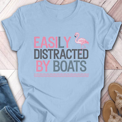 Boat Distraction Flamingo T-Shirt