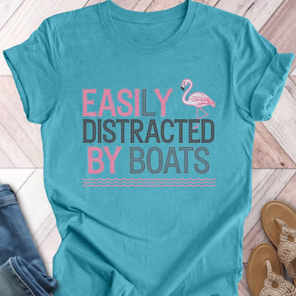 Boat Distraction Flamingo T-Shirt