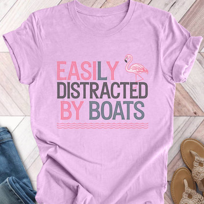 Boat Distraction Flamingo T-Shirt