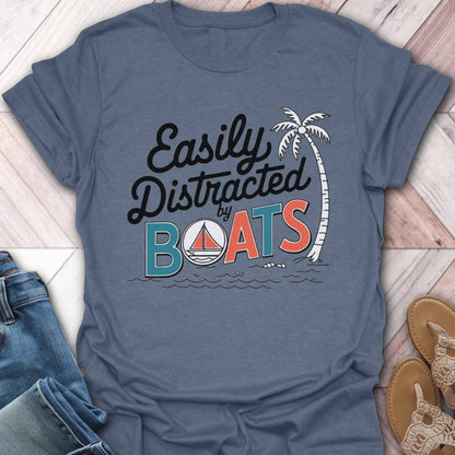 Boat Distraction Palm Tree T-Shirt
