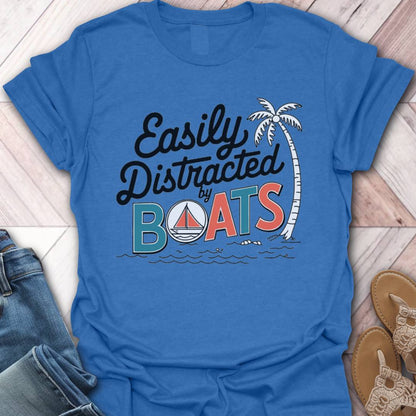 Boat Distraction Palm Tree T-Shirt
