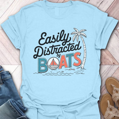 Boat Distraction Palm Tree T-Shirt