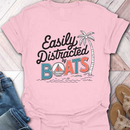 Boat Distraction Palm Tree T-Shirt