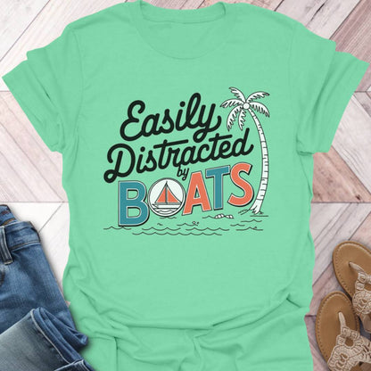 Boat Distraction Palm Tree T-Shirt