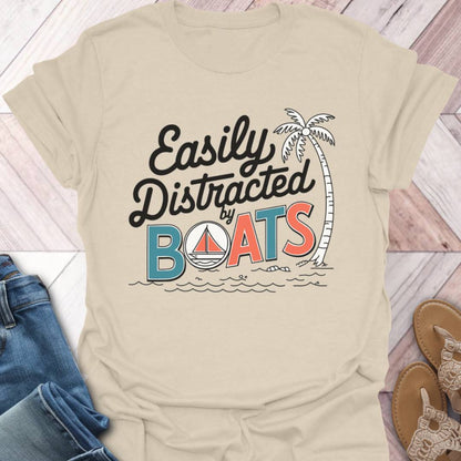 Boat Distraction Palm Tree T-Shirt