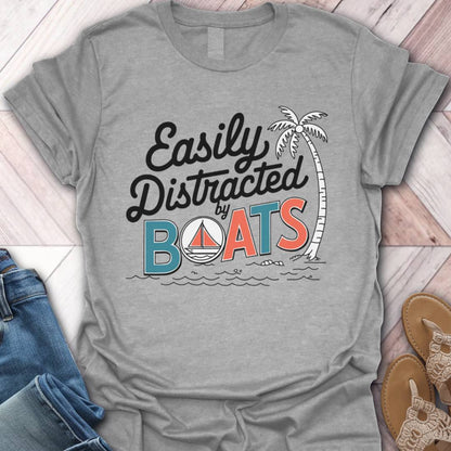 Boat Distraction Palm Tree T-Shirt