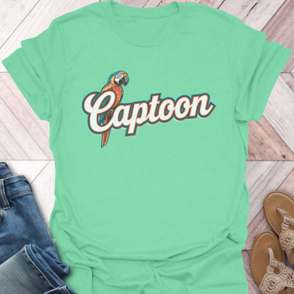 Parrot Captoon Retro T-Shirt