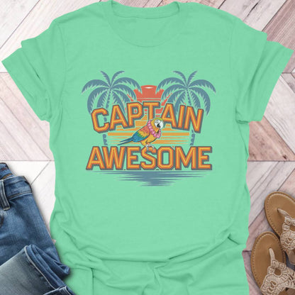 Captain Awesome Parrot T-Shirt