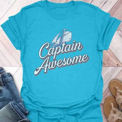 Captain Awesome Sailboat T-Shirt
