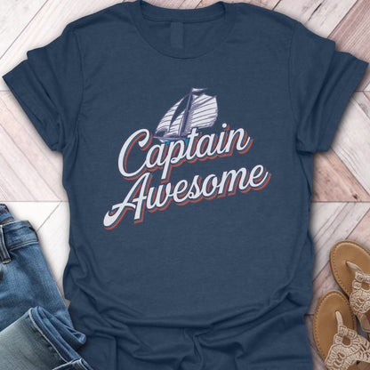 Captain Awesome Sailboat T-Shirt