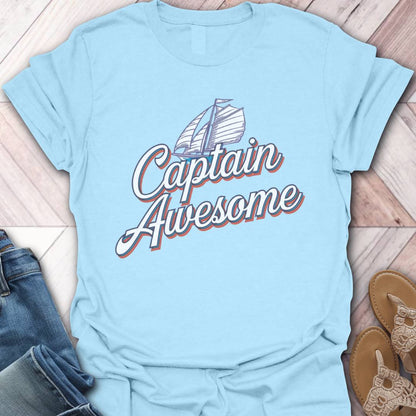 Captain Awesome Sailboat T-Shirt