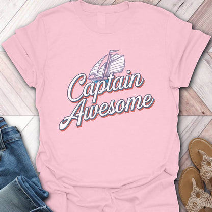 Captain Awesome Sailboat T-Shirt