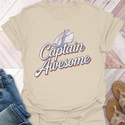 Captain Awesome Sailboat T-Shirt