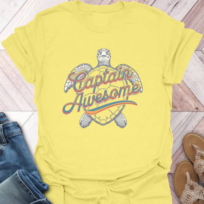 Captain Awesome Turtle T-Shirt