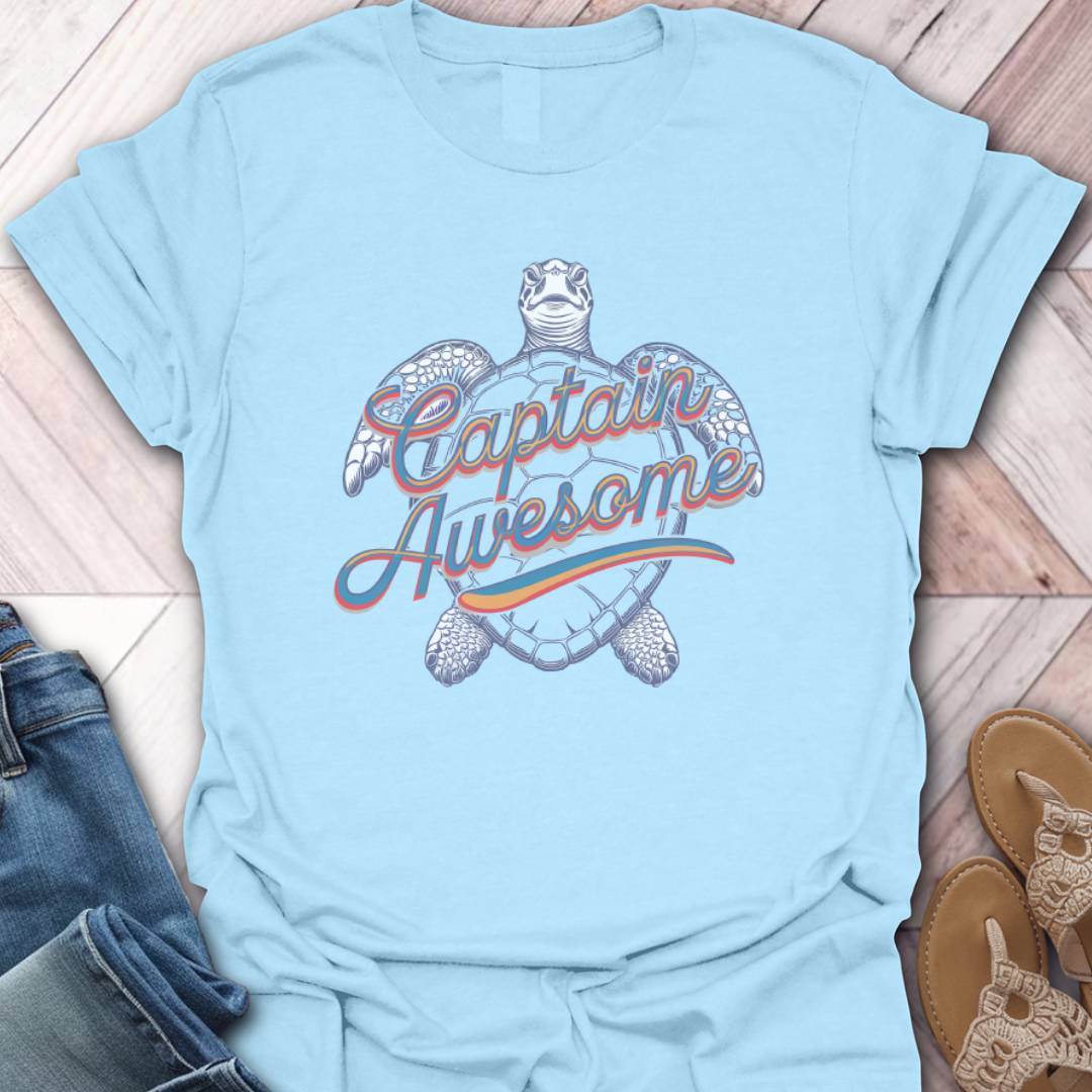 Captain Awesome Turtle T-Shirt