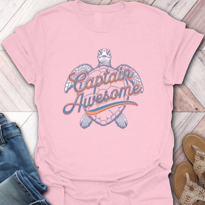 Captain Awesome Turtle T-Shirt