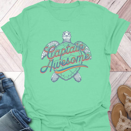 Captain Awesome Turtle T-Shirt