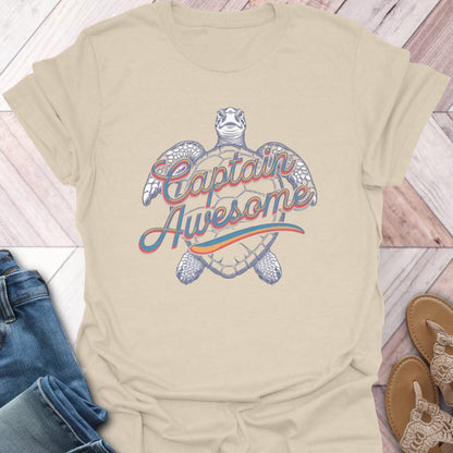 Captain Awesome Turtle T-Shirt