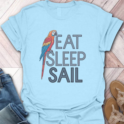 Eat Sleep Sail Parrot T-Shirt