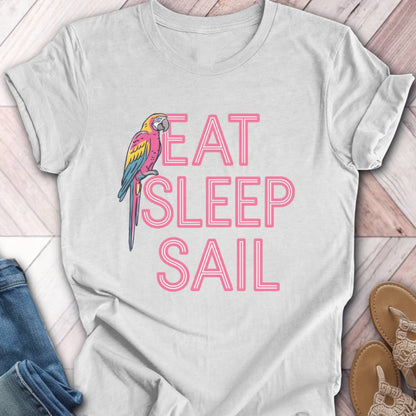 Eat Sleep Sail Parrot T-Shirt