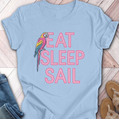 Eat Sleep Sail Parrot T-Shirt