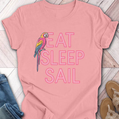 Eat Sleep Sail Parrot T-Shirt